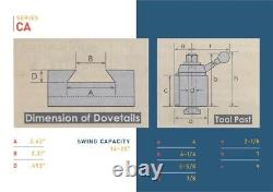 14-20 CNC Lathe CA Wedge Quick Change Tool Post Set Lathing Swing 250-401Holder