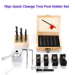 19pc Quick Change Tool Holder Set Mini Post Bar Boring Lathe Holder Turning CNC