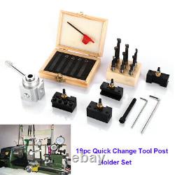 19pc Quick Change Tool Mini Set Post Holder Holder Turning Bar Lathe Boring CNC