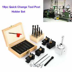 19pc Quick Change Tool Post Mini Holder Set CNC Lathe Bar Turning Boring Holder