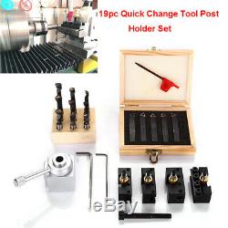 19pc Quick Change Tool Post Mini Set Holder Holder Turning Boring Bar CNC Lathe
