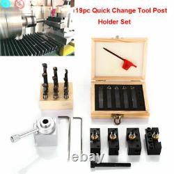 19x Quick Change Tool Mini Post Holder Set Lathe Bar Boring CNC Holder Turning