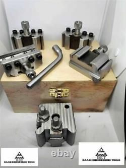 5 Pieces Set T37 Quick-Change Toolpost ML7 Center height 90-115Wooden Box HQ