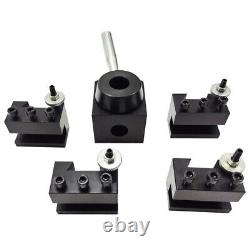 5Pcs Wedge Type Quick Change Tool Post Holder Set For Lathe 0.59