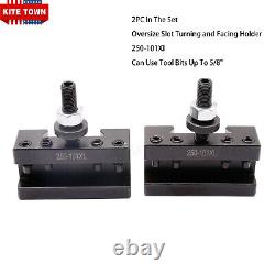 8Pcs AXA 250-111 Wedge Type Tool Post Set + 2 Extra 250-101XL For Lathe 6-12