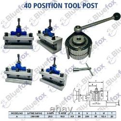 A1 40Position Quick Change Tool Post Kit For 150-300mm Lathe Multifix A Wooden