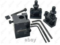 Anchor 3PC T34 Quick Change Tool Post Set for Unimat Lathe 3 & 4 +2 Holders