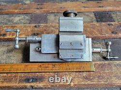 Derbyshire Cross Slide Watchmaker's Jeweler's Lathe with Double Tool Post Slots