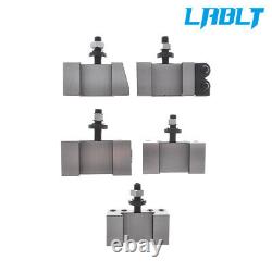LABLT 6PCS AXA 250-100 Piston Type Quick Change Tool Post Set For Lathe 6- 12