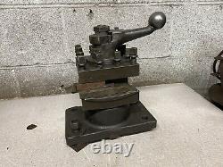 McCrosky size 5-1/4 Tool Post Large Lathe Tool Turret On Riser Block