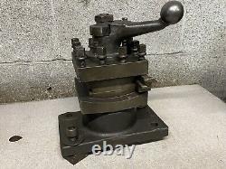 McCrosky size 5-1/4 Tool Post Large Lathe Tool Turret On Riser Block