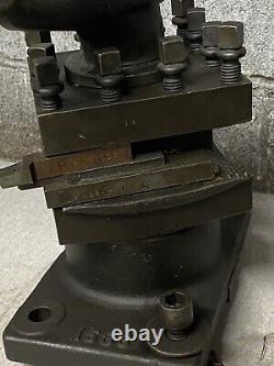 McCrosky size 5-1/4 Tool Post Large Lathe Tool Turret On Riser Block