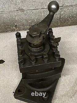 McCrosky size 5-1/4 Tool Post Large Lathe Tool Turret On Riser Block