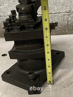 McCrosky size 5-1/4 Tool Post Large Lathe Tool Turret On Riser Block