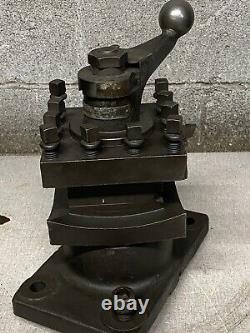 McCrosky size 5-1/4 Tool Post Large Lathe Tool Turret On Riser Block