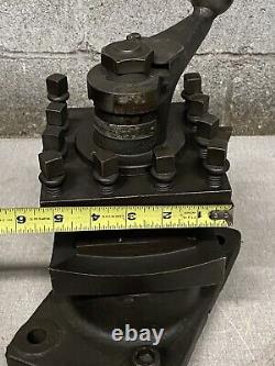 McCrosky size 5-1/4 Tool Post Large Lathe Tool Turret On Riser Block