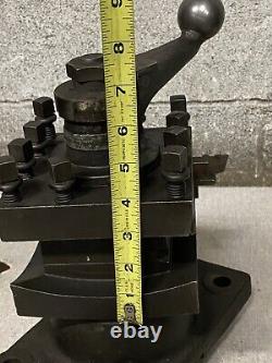 McCrosky size 5-1/4 Tool Post Large Lathe Tool Turret On Riser Block