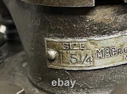 McCrosky size 5-1/4 Tool Post Large Lathe Tool Turret On Riser Block