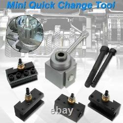 Mini Holder Tool Lathe Quick Change Kit Post Set Boring Turning Aluminum Bolts