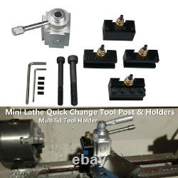 Mini Lathe Quick Change Tool Post Holder Mount Kit Aluminum For Table/Hobby 3/8