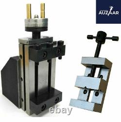 Mini Lathe Vertical Slide with 2 Steel Vise 50mm Vice Instant Milling Toolpost