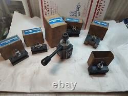 Phase 2 II Quick Change Tool Post Set 5 Holders Wedge Style 251-222 Aloris BXA