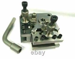 Quick Change T37 Tool Post Set+ 4 Holders Lathe 90-115 MM Center Height