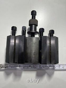 Quick Change Tool Post Holder, Tool Post 6 pc set MH-115 set lathe Lardi