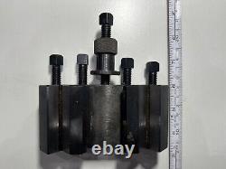 Quick Change Tool Post Holder, Tool Post 6 pc set MH-115 set lathe Lardi