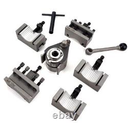 Quick Change Tool Post With 5pcs Holders 40 Position for Swing 120-220mm Lathe