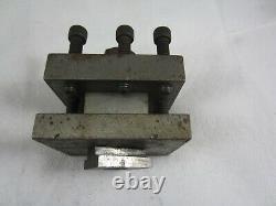 South Bend 9 10K Lathe Square 3 Way Tool Post Holder 3/4 Opening 2 1/2 x 3