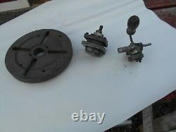 Southbend lathe 9 and 10 inch tooling lot, carriage stop, face plate, tool post