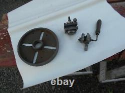 Southbend lathe 9 and 10 inch tooling lot, carriage stop, face plate, tool post