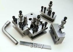 T37 QUICK CHANGE TOOLPOST SET WithH 4 HOLDERS-MYFORD & LATHE 90-115MM CENTER HEIGH