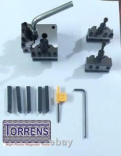 T37 Quick-Change Toolpost Myford 5 Pc Set & Indexable Carbide Insert lathe tool