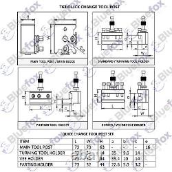 T63 Quick Change Tool Post Set Of 5 Pcs Colchester Bantam 24mm Capacity Wooden