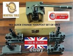 T63 Quick Change Tool Post Set Of 5 Pcs Colchester Bantam 25mm Capacity Wooden