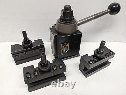 Used Enco 1740 Tool Post & (3) Holders for 14 to 20 Lathe, CA