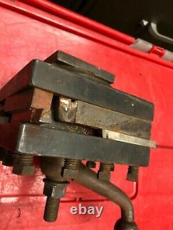 Vintage Lathe Tool Holder ENCO Turret Quick Change 4 1/2 x 4 1/2 Post South Bend