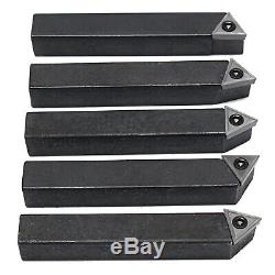 X9 3/8 Boring Bar x5 Carbide Blade Mini lathe Quick Change Tool Post Holder Set